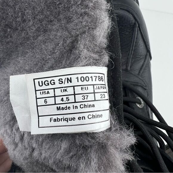 Ugg Australia Adirondack Tall Black and Gray Women’s Boots, Size 6 - Picture 9 of 10